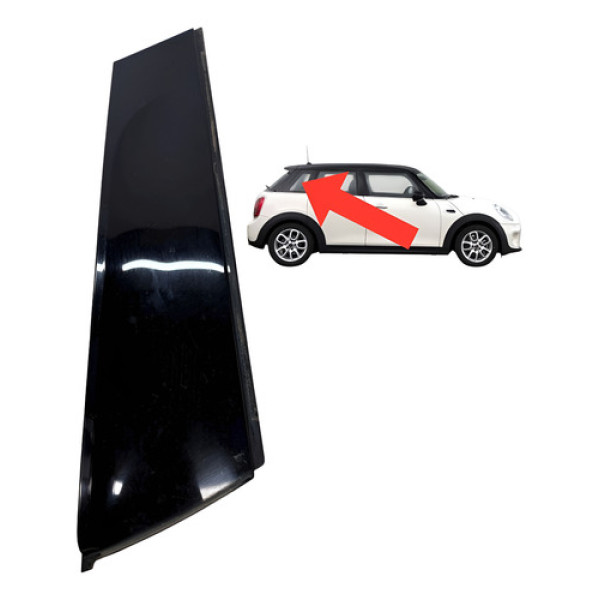 Acabamento Moldura Vidro Traseiro Direito Mini Cooper 2015  Preto