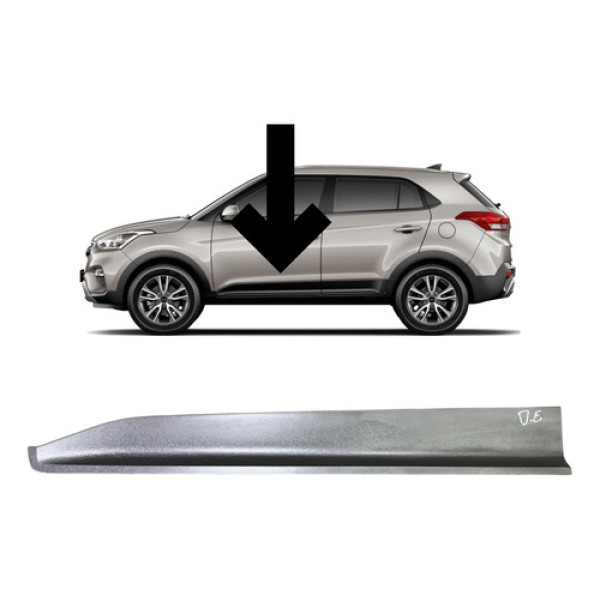 Moldura Da Porta Dianteira Esquerda Hyundai Creta Até 2021