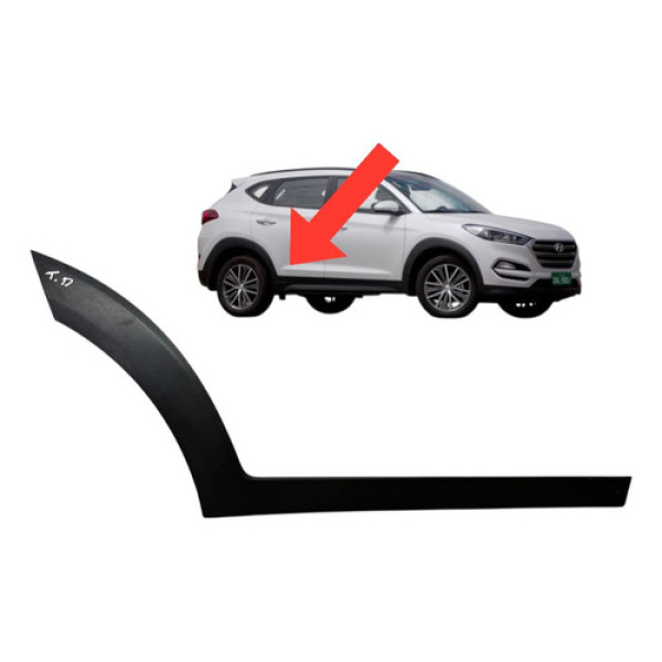 Moldura Acabamento Porta Traseira Direita Hyundai New Tucson Preto