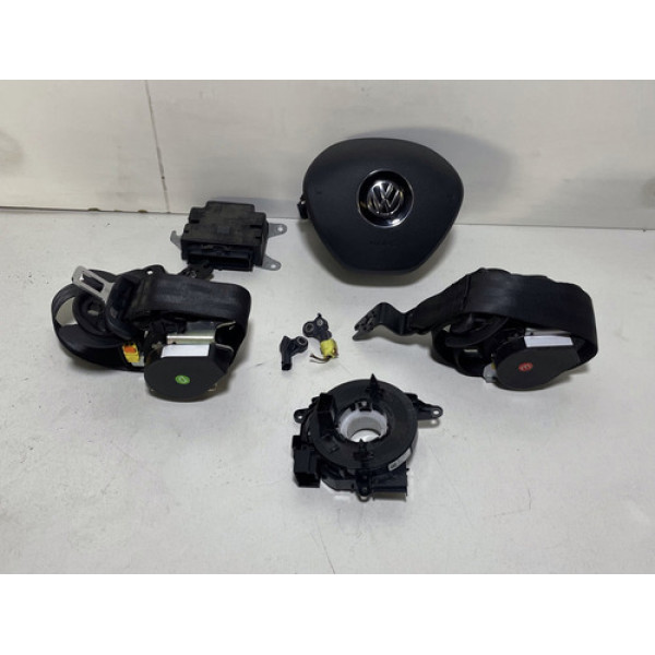 Kit Air Bag Vw Polo Virtus Cinza Escuro Preto