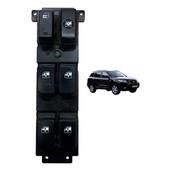 Comando Botão Vidro Elétrico Motorista Santa Fe 2007 A 2013 