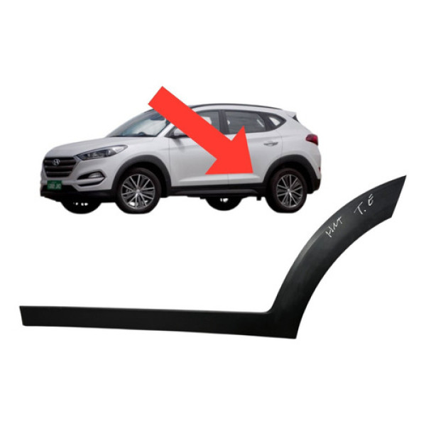 Moldura Porta Traseira Esquerda Hyundai New Tucson Preto