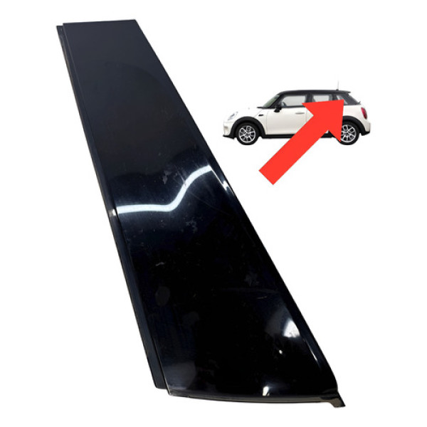 Acabamento Moldura Vidro Traseiro Esquerdo Mini Cooper 2015  Preto