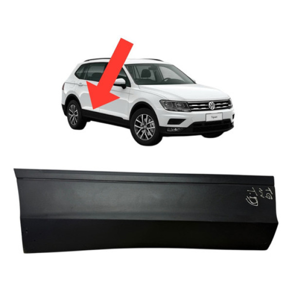 Moldura Acabamento Porta Traseira Direita Tiguan 2018 Diante Preto