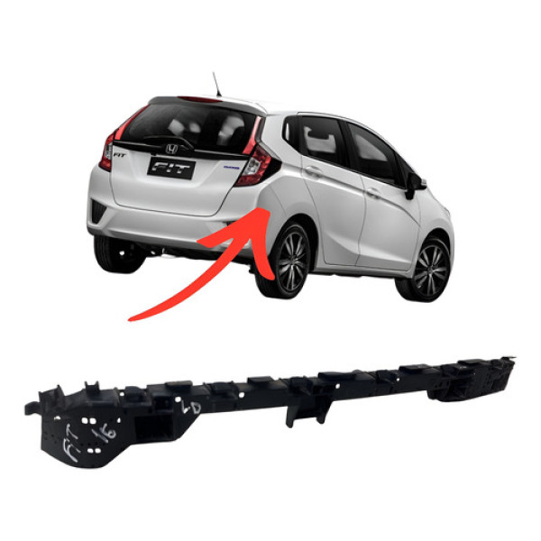 Guia Suporte Pára-choque Traseiro Direito Honda Fit 15 A 21