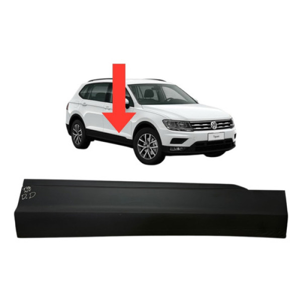 Moldura Acabamento Porta Dianteira Direita Tiguan 2018  Preto