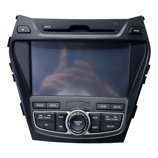 Central Multimídia Original Hyundai Santa Fe 2014 Diante Preto