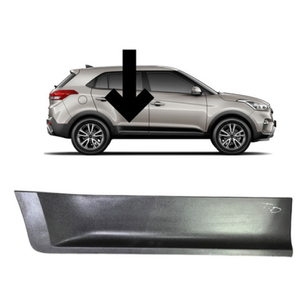 Moldura Da Porta Traseira Direita Hyundai Creta Até 2021 