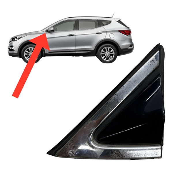 Moldura Acabamento Pára-lama Esquerdo Santa Fe 2014 Diante 